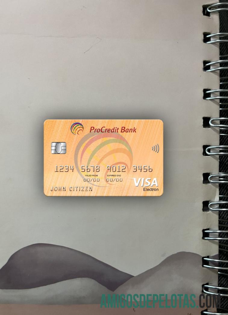 Moldávia ProCredit Bank Visa Electron Card 2 Photolook Fonte baixar para verificação
